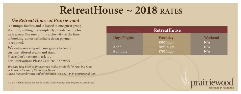 Prairiewood RetreatHouse Rates