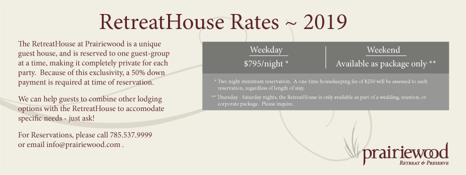 Prairiewood RetreatHouse Rates