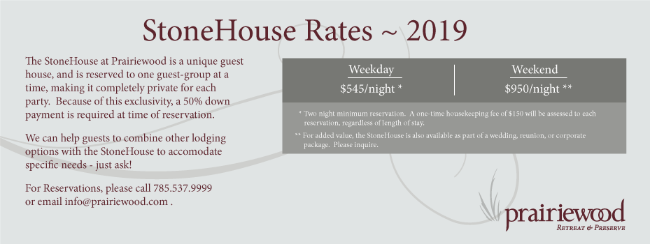 2018 StoneHouse Rates