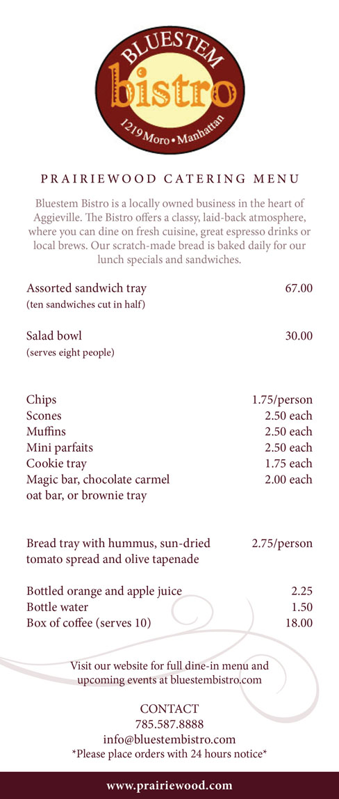 bluestem menu