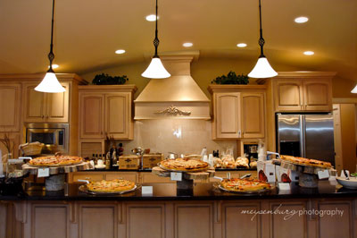 Dining buffet in Retreat House kitchen