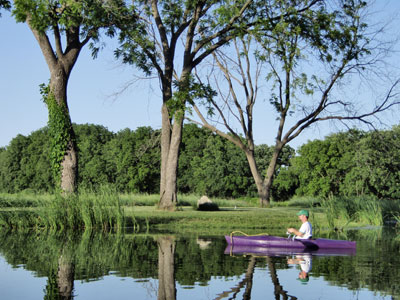 boater on Walnut Pond