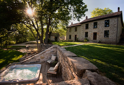 View of hottub